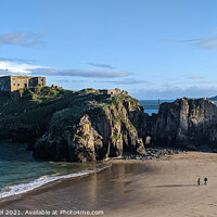 Buy canvas prints of St Catherine's Rock, Tenby by Janet Carmichael