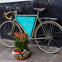Buy canvas prints of Cafe bicycle by Julia Janusz