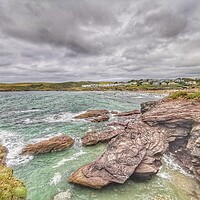 Buy canvas prints of Polzeath Cornwall  by Ollie Hully