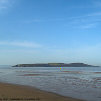Buy canvas prints of Brean down from Weston super mare by Ollie Hully