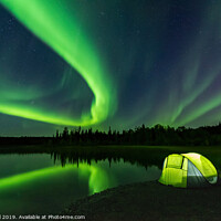 Buy canvas prints of Camping Under a Dancing Night Sky by Matt Hill