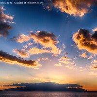 Buy canvas prints of Sunset over La Gomera by Paul Richards