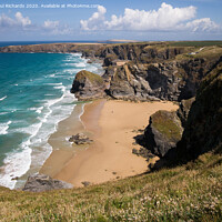 Buy canvas prints of Bedruthan Steps, Cornwall by Paul Richards