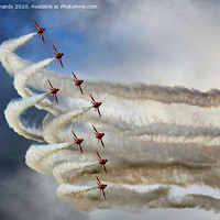 Buy canvas prints of The Red Arrows by Paul Richards