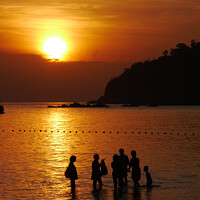 Buy canvas prints of Sunset on a Thai island by Paul Richards