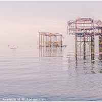 Buy canvas prints of Paddle Boarding At The West Pier - Brighton by Clare Edmonds
