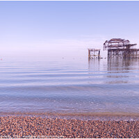 Buy canvas prints of The West Pier at Brighton by Clare Edmonds