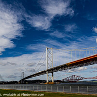 Buy canvas prints of The Forth bridges, Scotland by MARTIN WOOD