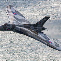 Buy canvas prints of The Mighty Vulcan XH558 by MARTIN WOOD