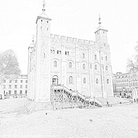 Buy canvas prints of White Tower, Tower Of London by Les Morris