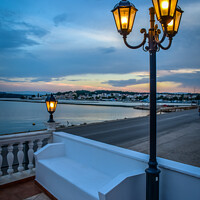 Buy canvas prints of Lamps at Sunset by Harris Maidment