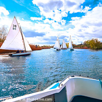 Buy canvas prints of Broads Yachts  by Tom Hartfil-Allgood