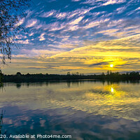 Buy canvas prints of Lake sunset  by Tom Hartfil-Allgood