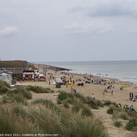 Buy canvas prints of Camber Sands on a Sunny Day in July. by Mark Ward