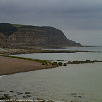 Buy canvas prints of Hastings Cliffs at Low Tide by Mark Ward