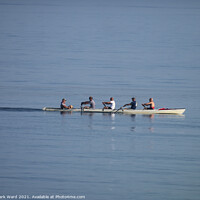 Buy canvas prints of Hastings Rowing Training. by Mark Ward