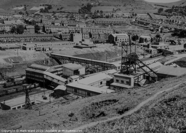 Welsh Coalmine from the 1950's Picture Board by Mark Ward