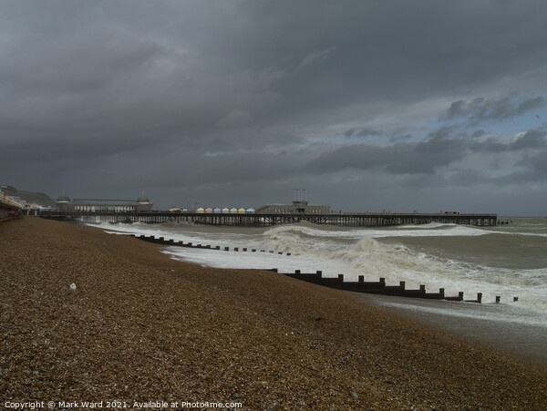 Stormy Sea in Hastings. Picture Board by Mark Ward