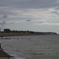 Buy canvas prints of Bexhill looking toward Galley Hill and Hastings. by Mark Ward