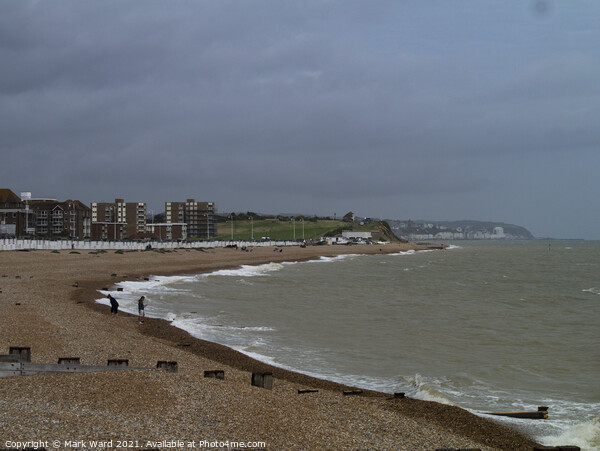 Overcast and Breezy in Bexhill Picture Board by Mark Ward
