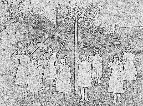 Maypole Dancers from Long Ago Picture Board by Mark Ward