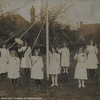 Buy canvas prints of Maypole Dancing in Sussex from long ago by Mark Ward
