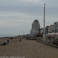 Buy canvas prints of St Leonards Seafront in August. by Mark Ward