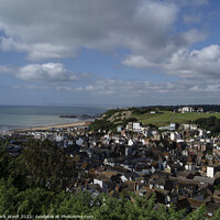 Buy canvas prints of Hastings Old Town and Seafront. by Mark Ward