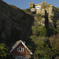 Buy canvas prints of Hastings East Hill Lift. by Mark Ward
