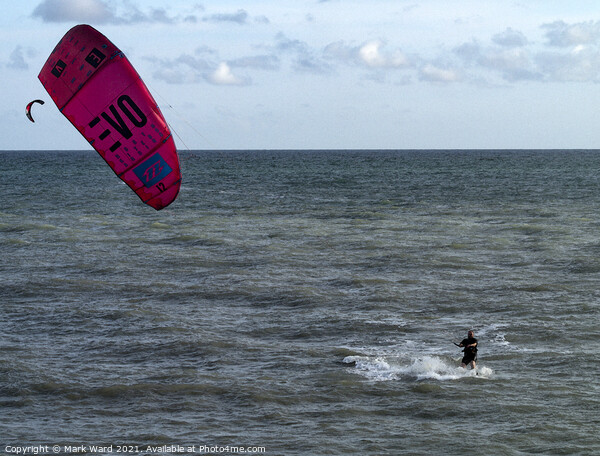 Watercolour Kite Surfer. Picture Board by Mark Ward
