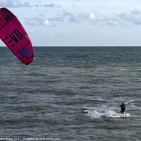 Buy canvas prints of Watercolour Kite Surfer. by Mark Ward