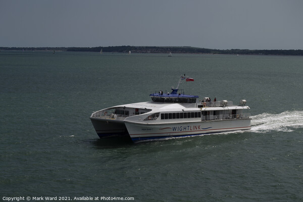 Portsmouth to Ryde Catamaran Picture Board by Mark Ward