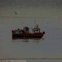 Buy canvas prints of Fishing on a Calm Sea. by Mark Ward