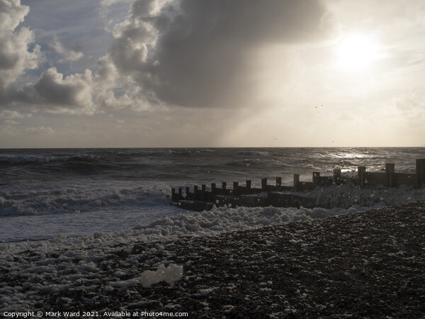 Foaming Sussex Sea Picture Board by Mark Ward