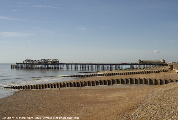 Hastings Pier after the Fire. Picture Board by Mark Ward