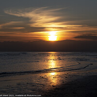 Buy canvas prints of Coastal Calming Sunset. by Mark Ward