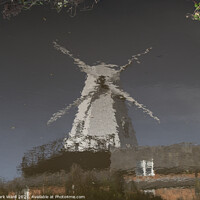 Buy canvas prints of Rye Windmill Reflection by Mark Ward