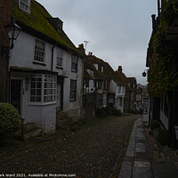 Buy canvas prints of A Cobbled Rye Street in Autumn. by Mark Ward