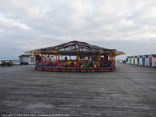 A Deserted Hastings Pier Picture Board by Mark Ward