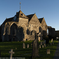 Buy canvas prints of St Thomas Church in Winchelsea during Sunset. by Mark Ward