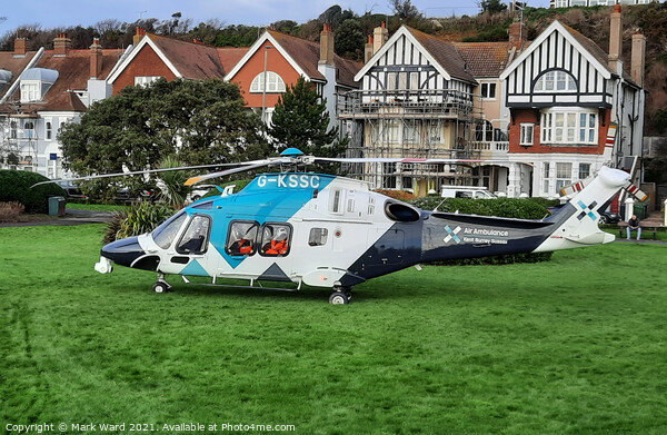 Air Ambulance in Action. Picture Board by Mark Ward