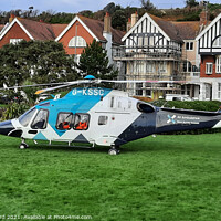 Buy canvas prints of Air Ambulance in Action. by Mark Ward