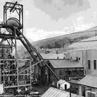 Buy canvas prints of Welsh Coalmine Winding Gear. by Mark Ward
