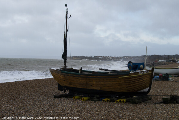 St Leonards Fishing Boats at Rest. Picture Board by Mark Ward