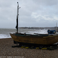 Buy canvas prints of St Leonards Fishing Boats at Rest. by Mark Ward