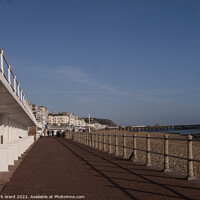 Buy canvas prints of Promenade from St Leonards to Hastings. by Mark Ward
