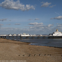 Buy canvas prints of Eastbourne Pier on Sunny January day. by Mark Ward