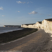 Buy canvas prints of Beachy Head and The Seven Sisters. by Mark Ward