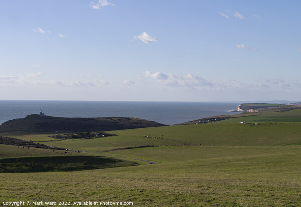 The rolling hills of Beachy Head and the Seven Sisters. Picture Board by Mark Ward