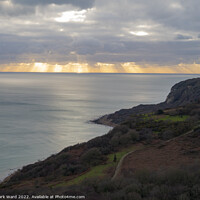 Buy canvas prints of Hastings Country Park Sunset. by Mark Ward